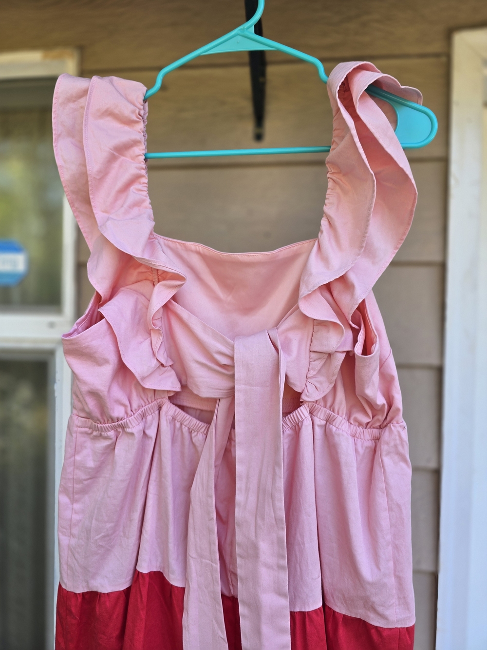 NWT Lauren Conrad Striped Tiered Mini Dress With Bow Detail - Size Large - Picture 4 of 6